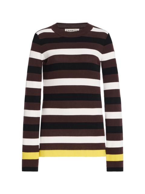 ZANKOV Cadanet Striped Wool Top multi
