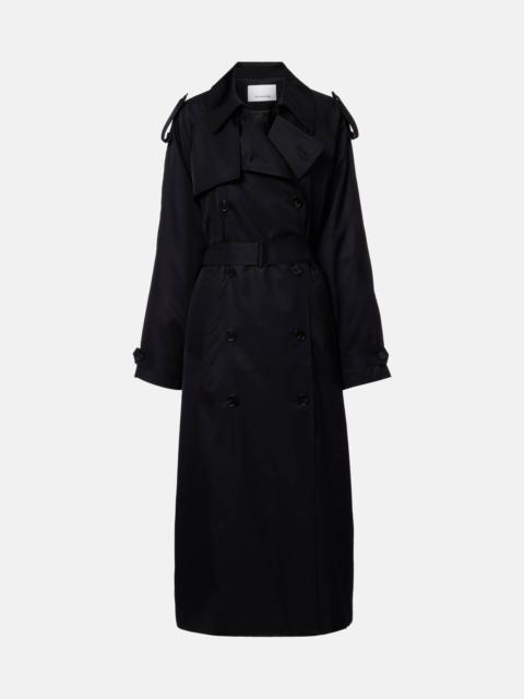 The Frankie Shop Veyron double-breasted twill trench coat