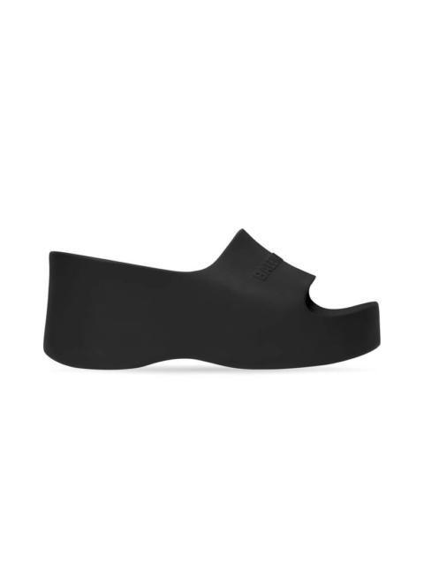 Women's Chunky Wedge Sandal in Black