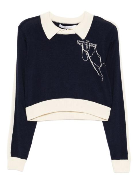 rokh logo-embroidered jumper