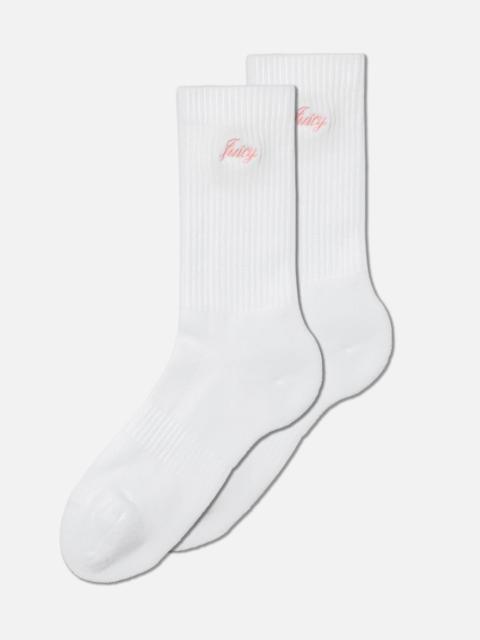 Sporty & Rich SPORTY & RICH X JUICY COUTURE SCRIPT SOCK
