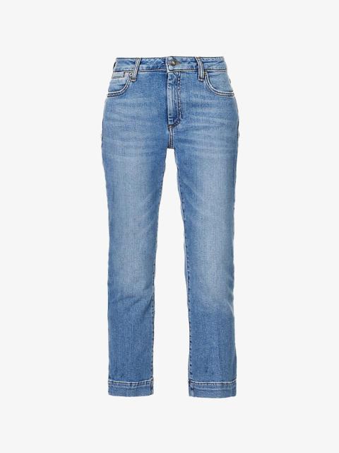 Sportmax Schermo straight-leg low-rise stretch-denim jeans