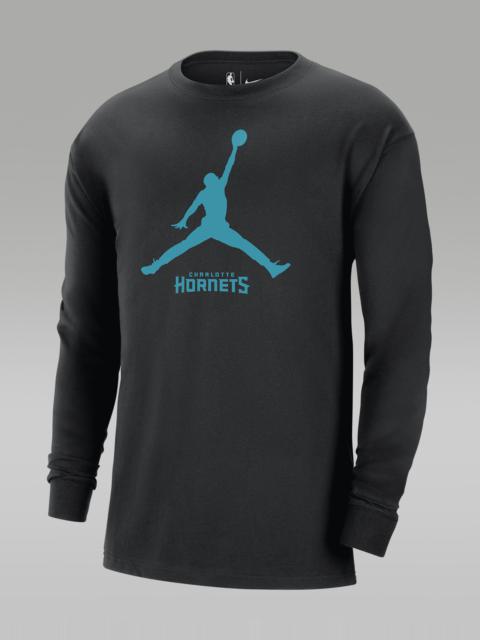 Men's Charlotte Hornets Essential Jordan NBA Long-Sleeve T-Shirt