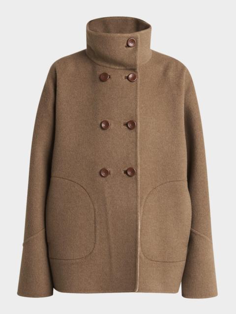 Loro Piana Camden Double-Breasted Cashmere Peacoat