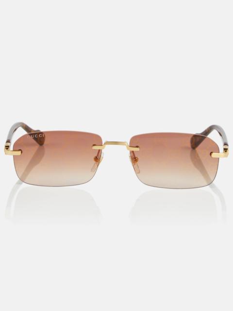 GUCCI GG rectangular sunglasses