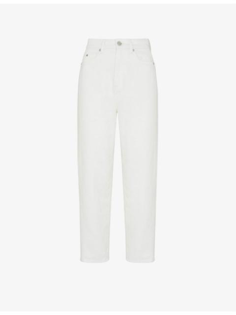 WHISTLES Authentic barrel-leg high-rise jeans
