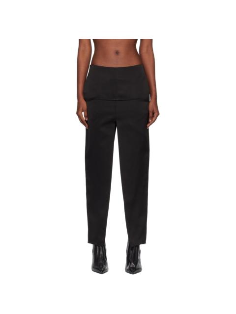 Rick Owens Black Temple Sliced Midi Skirt