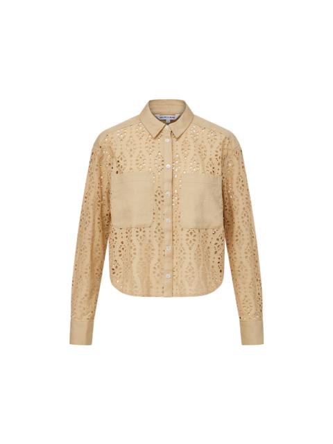 VERONICA BEARD ADERES COTTON EYELET SHIRT
