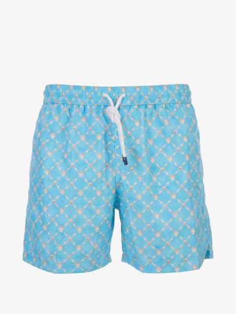 FEDELI shell-print swim shorts