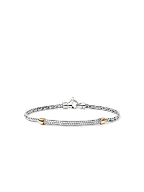 JOHN HARDY JH Essential Pave Bracelet, Gold, Sterling Silver, Diamonds, 2.5MM