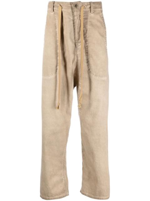 UMA WANG distressed-effect drop-crotch trousers