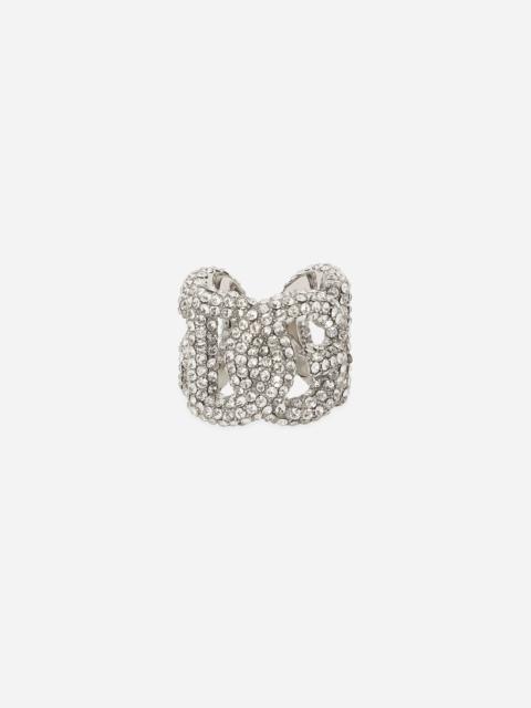 Dolce & Gabbana Rhinestone ring with DG logo