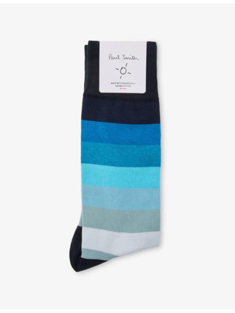 Paul Smith Gradient-Striped Cotton-Blend Socks
