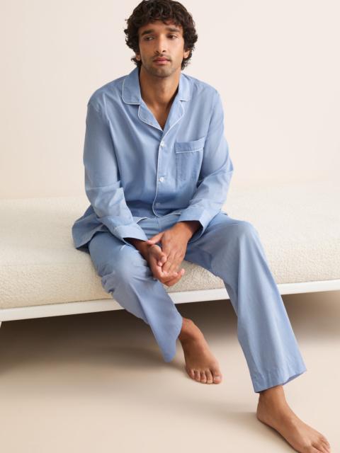Derek Rose Amalfi Cotton Batiste Pyjamas Cornflower Blue