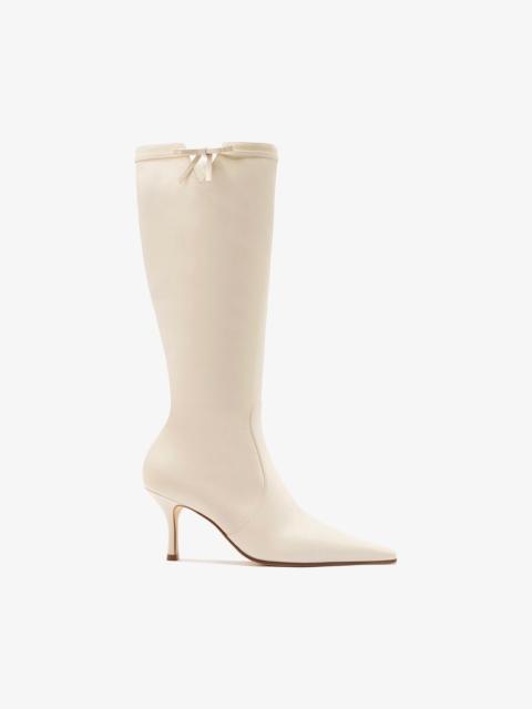 Larroudé Hailey Boot Ivory Leather