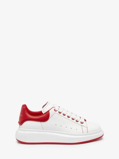 Men's Oversized Sneaker in White/lust Red