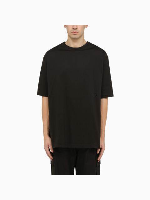 Black crew-neck t-shirt