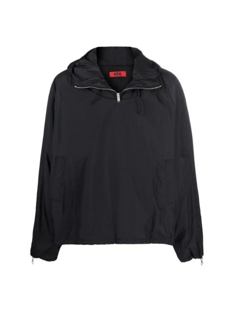 424 pullover hooded windbreaker jacket
