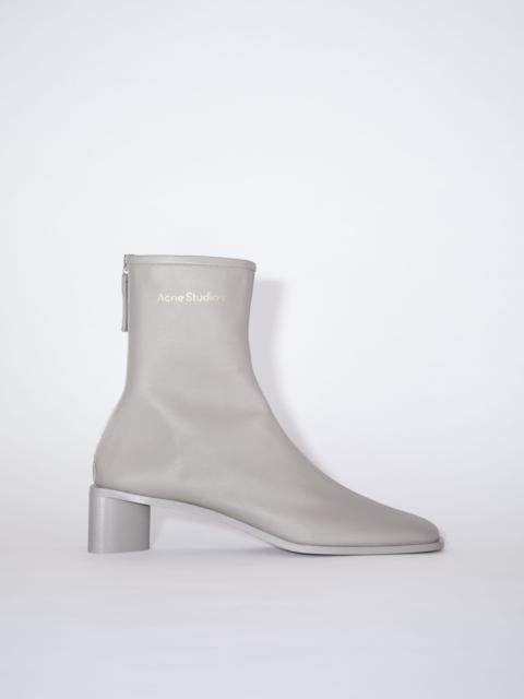 Acne Studios BRANDED LEATHER BOOTS - Light taupe