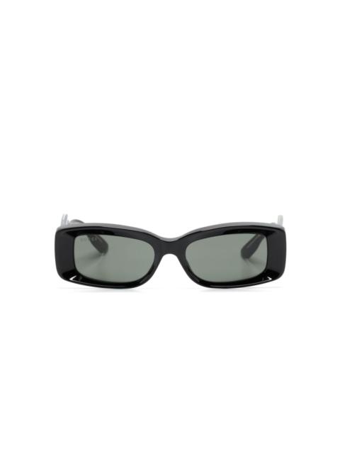 GUCCI lens-decal rectangle-frame sunglasses