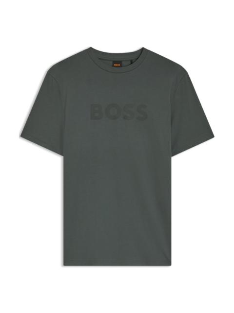 BOSS REGULAR-FIT COTTON T-SHIRT WITH MODERN LOGO