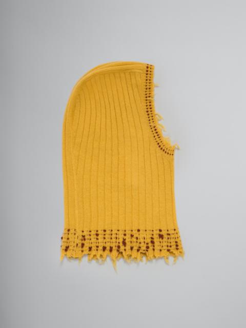 Marni YELLOW KNITTED BALACLAVA