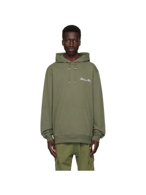 Balmain Khaki 'Balmain Signature' Hoodie
