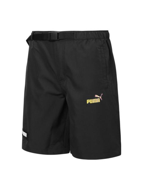 PUMA PUMA Logo Casual Shorts 'Black' 671965-01