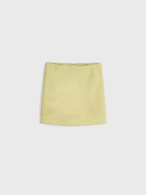 Contrast satin mini skirt melon