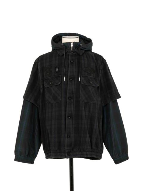 sacai Gonz Multi Patch Plaid Hoodie