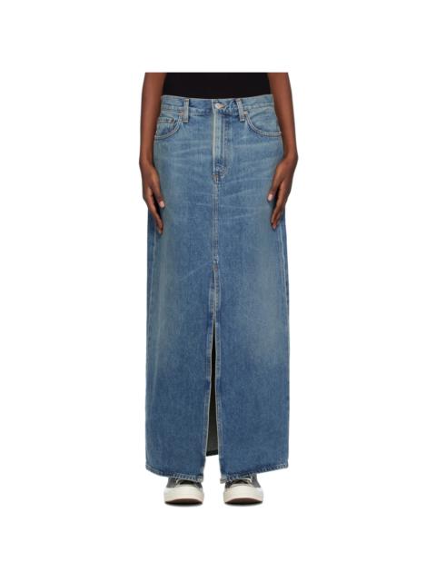 AGOLDE Blue Leif Denim Maxi Skirt