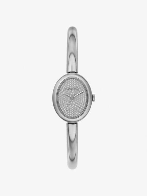 MICHAEL KORS Petite Maude Rose Silver-Tone Bangle Watch