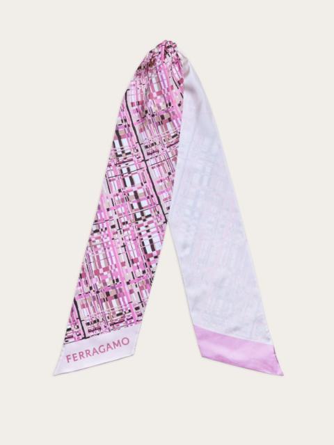 FERRAGAMO CHECK PRINT HEADBAND