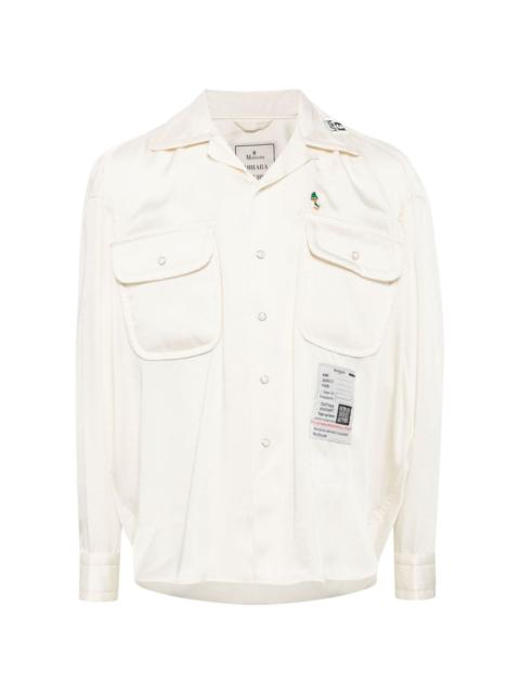 logo-patch long-sleeved shirt