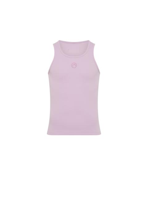 Marine Serre Moon Logo Ribbed Jersey Tank Top