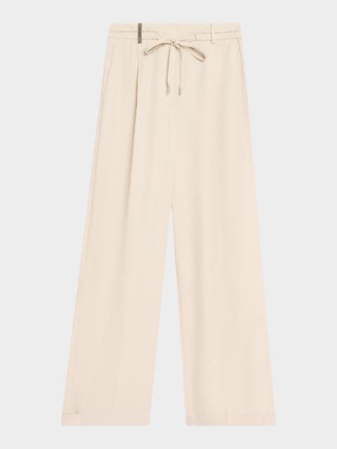 PESERICO Wide-Leg Drawstring Pants