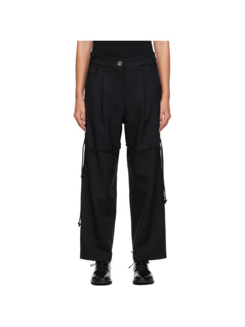 Black Straight-Leg Trousers