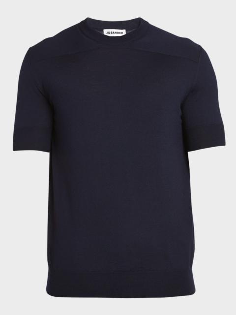 Jil Sander Men's Crewneck Virgin Wool Tee