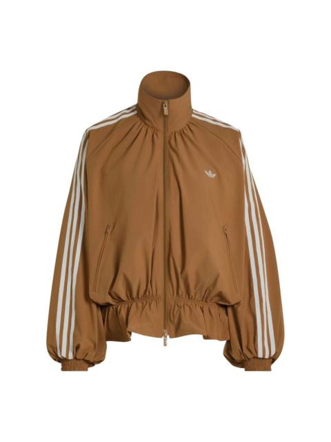 adidas (WMNS) adidas Blousy Oversized Track Top Asia Sizing 'Brown Desert' LG3961
