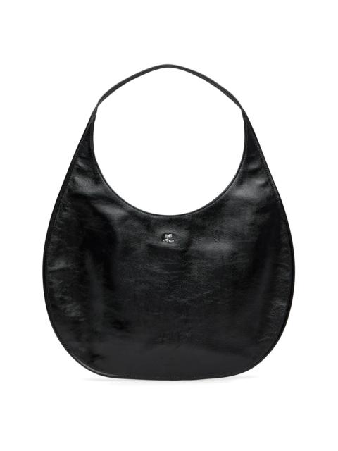 courrèges Black Holy Naplack Leather Tote