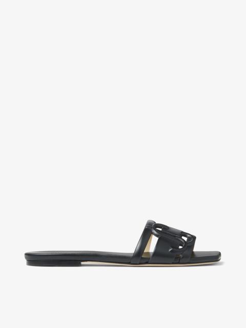 JIMMY CHOO Laran Flat
Black Nappa Leather Flats with JC Monogram