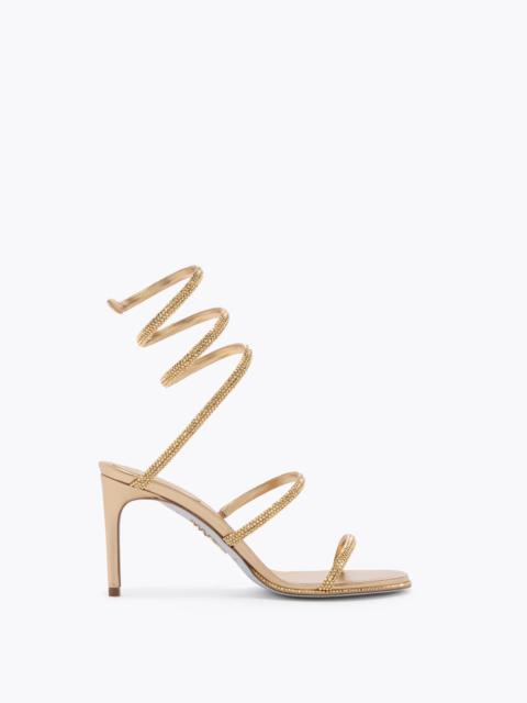 RENE CAOVILLA CLEO GOLD SANDAL 80