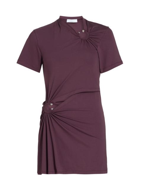 rabanne Women's Ring-Accented Gathered Minidress - Red Wine