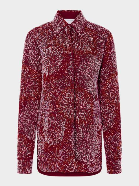 rabanne Firework Embroidered Button-Down Shirt