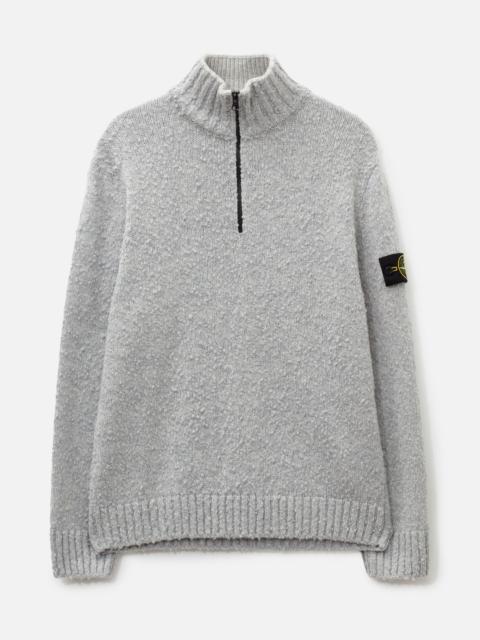 Stone Island SPECKLED WOOL NYLON HALF-ZIP JUMPER