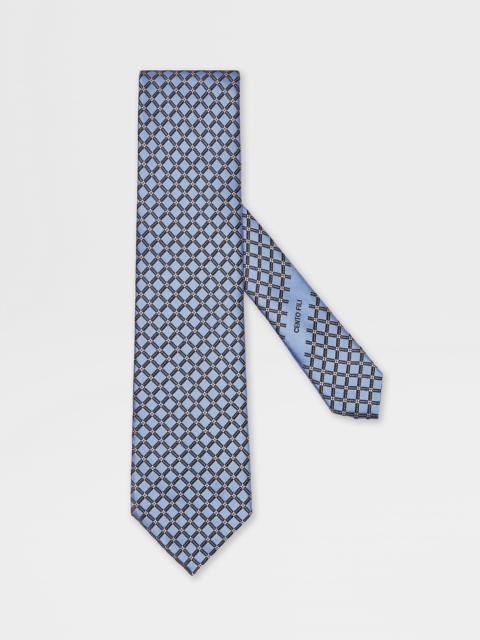 ZEGNA LIGHT BLUE CENTO FILI SILK TIE