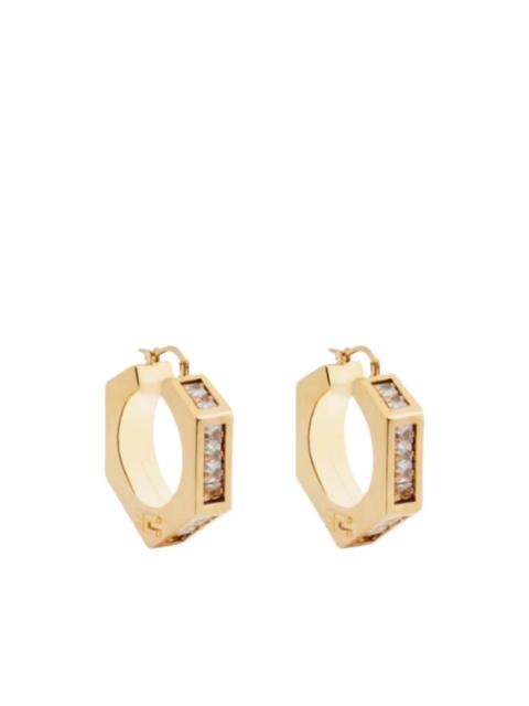 ELISABETTA FRANCHI hexagonal stone earrings