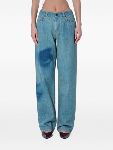 Jean Paul Gaultier graphic-print wide-leg jeans