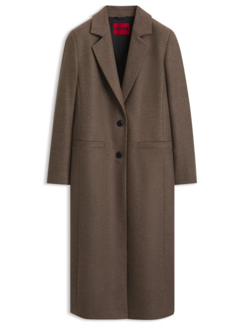 HUGO RELAXED-FIT FORMAL COAT WITH MONOGRAM RIVET