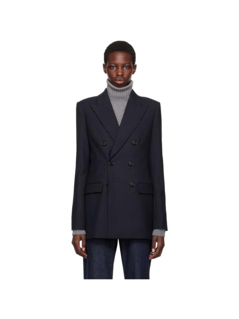 AMI Paris Navy Double-Breasted Blazer